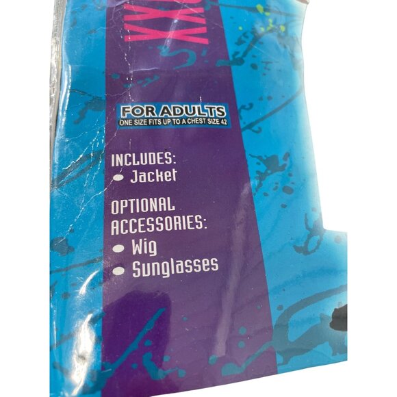 80s Pop King Jacket Adult One Size Black Gold Military Halloween Costume NEW - Picture 2 of 6